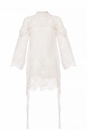 Woven dress with a frill, zdjęcie 1 Woven dress with a frill od Self Portrait